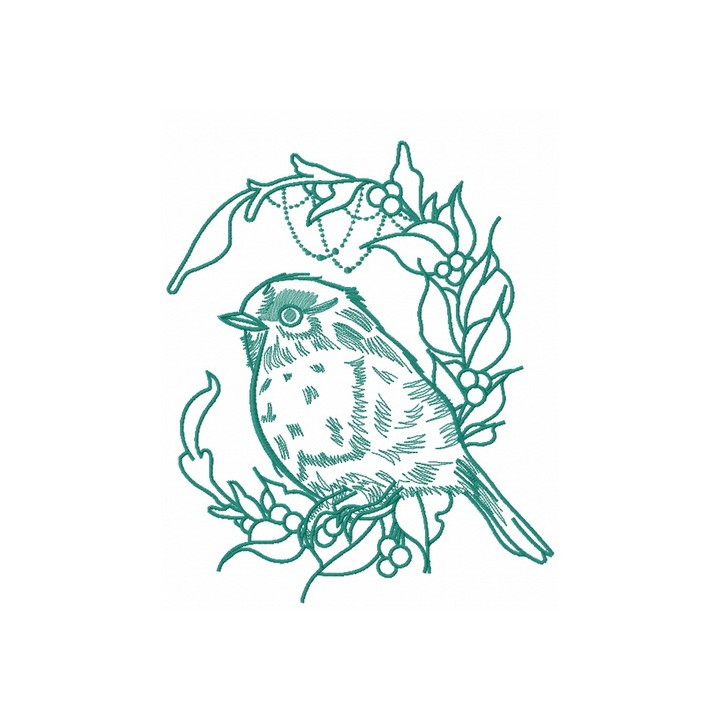 Bullfinch 5 embroidery design - Embroidery Design