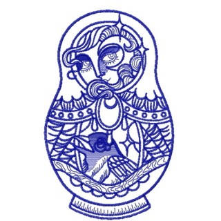 Fairy matryoshka 4 embroidery design - Embroidery Design