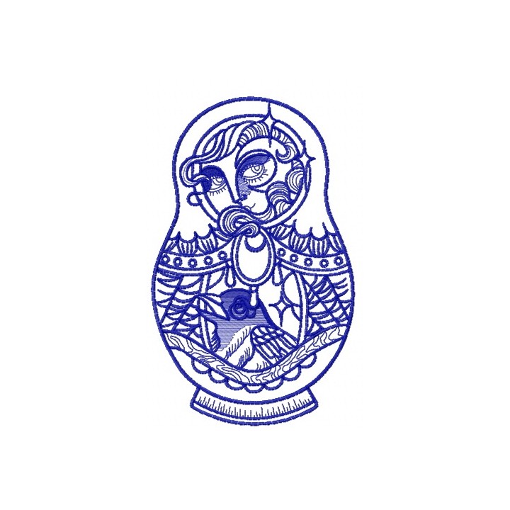 Fairy matryoshka 4 embroidery design - Embroidery Design