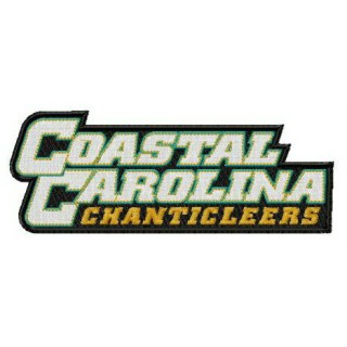 Coastal Carolina Chanticleers wordmark logo embroidery design - Embroidery Design