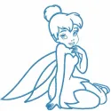 Tinkerbell 25 embroidery design preview showing detailed stitching pattern