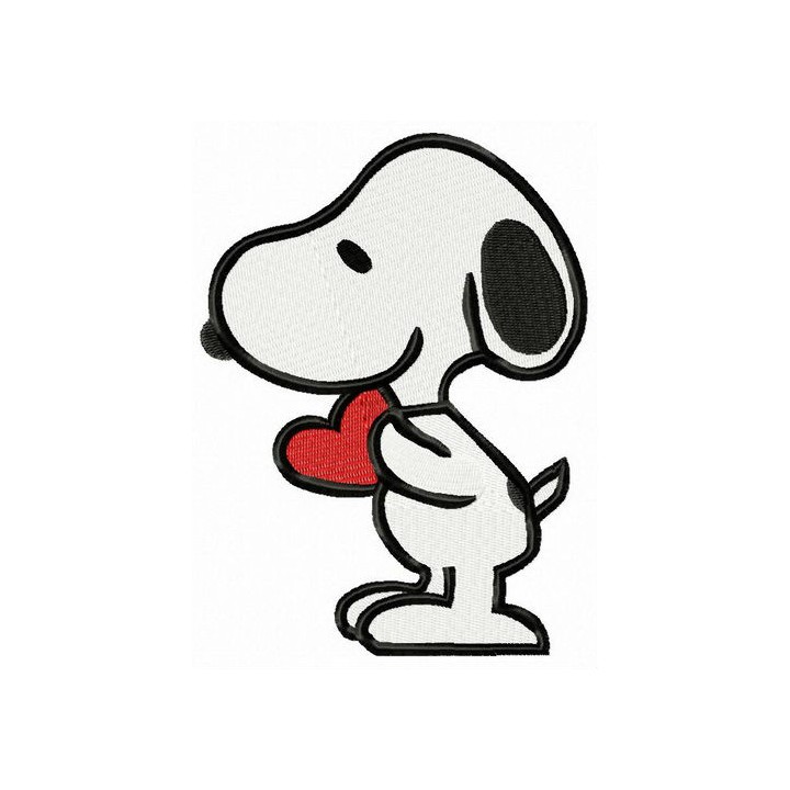 Snoopy with Valentina card embroidery design - Embroidery Design