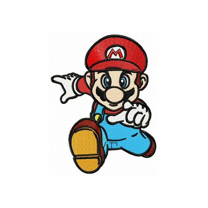 Mario, hurry up! embroidery design - Embroidery Design