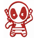 Deadpool ready to attack embroidery design - Embroidery Design