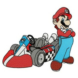 Mario kart embroidery design - Embroidery Design