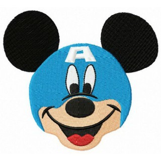 Mickey in Avengers helmet embroidery design - Embroidery Design