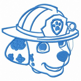 Paw Patrol Marshall muzzle embroidery design - Embroidery Design