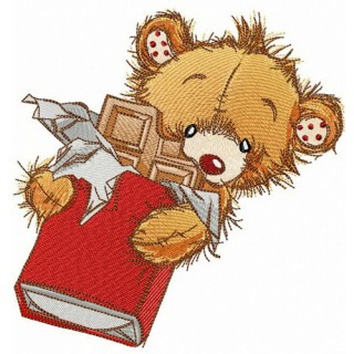 Chocolate lover embroidery design - Embroidery Design