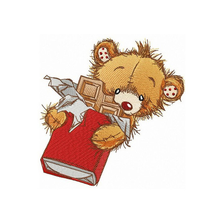 Chocolate lover embroidery design - Embroidery Design