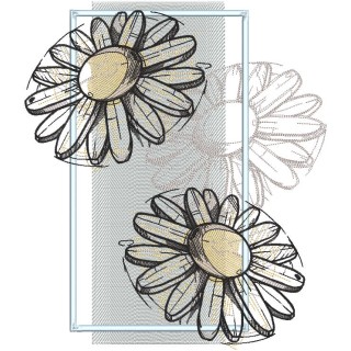 Three daisies embroidery design - Embroidery Design