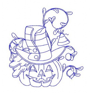 Halloween pumpkin 5 embroidery design - Embroidery Design