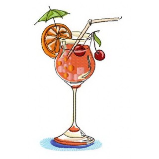 Cocktail 5 embroidery design - Embroidery Design