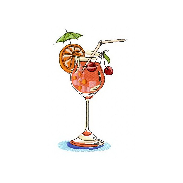 Cocktail 5 embroidery design - Embroidery Design