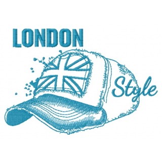 London style: cap sketch embroidery design - Embroidery Design