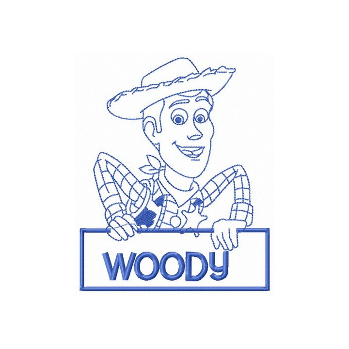 Woody with sign embroidery design - Embroidery Design