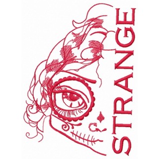 Strange little girl embroidery design - Embroidery Design