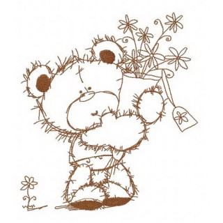 Teddy's bouquet 5 embroidery design - Embroidery Design