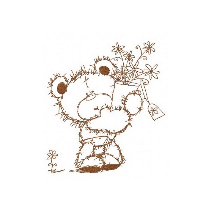 Teddy's bouquet 5 embroidery design - Embroidery Design