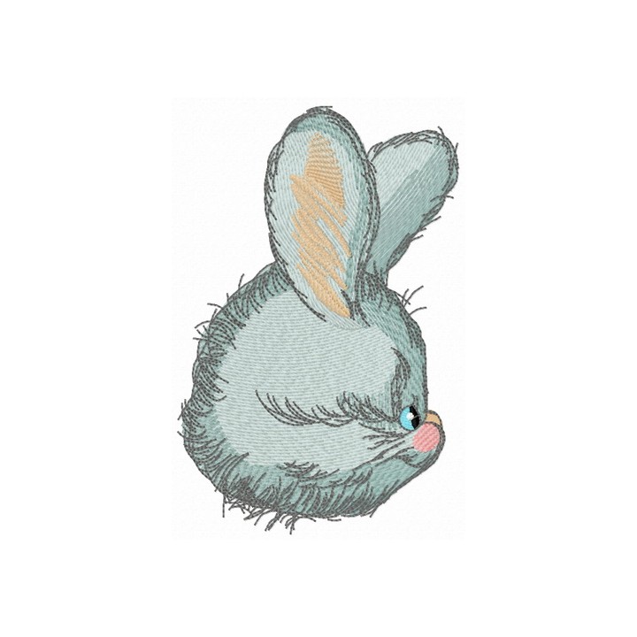 Bunny head embroidery design - Embroidery Design