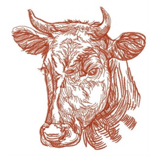 Kind cow embroidery design - Embroidery Design