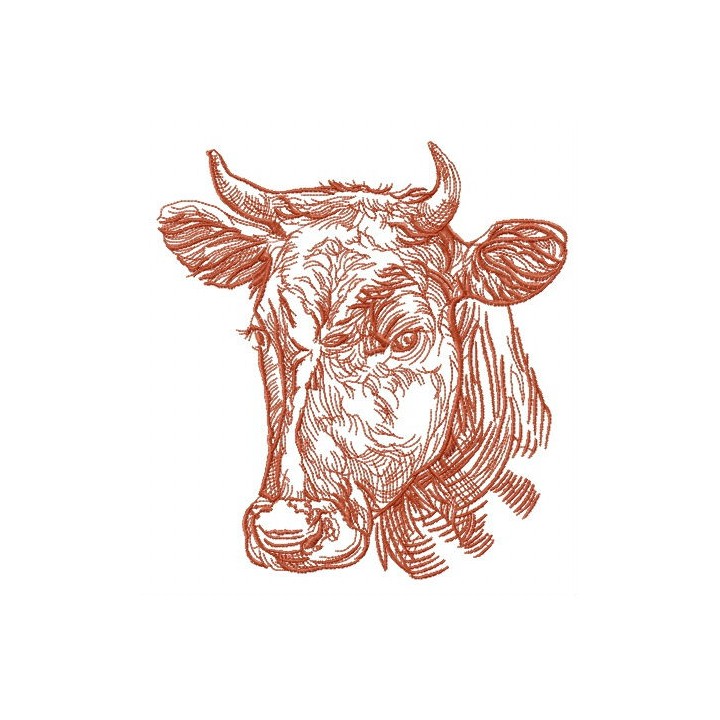 Kind cow embroidery design - Embroidery Design