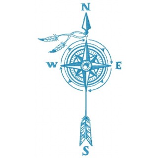 Compass and wind embroidery design - Embroidery Design