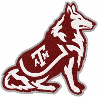 Texas A&M Aggies Mascot Logo embroidery design