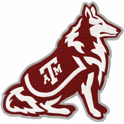 Texas A&M Aggies Mascot Logo Embroidery Design