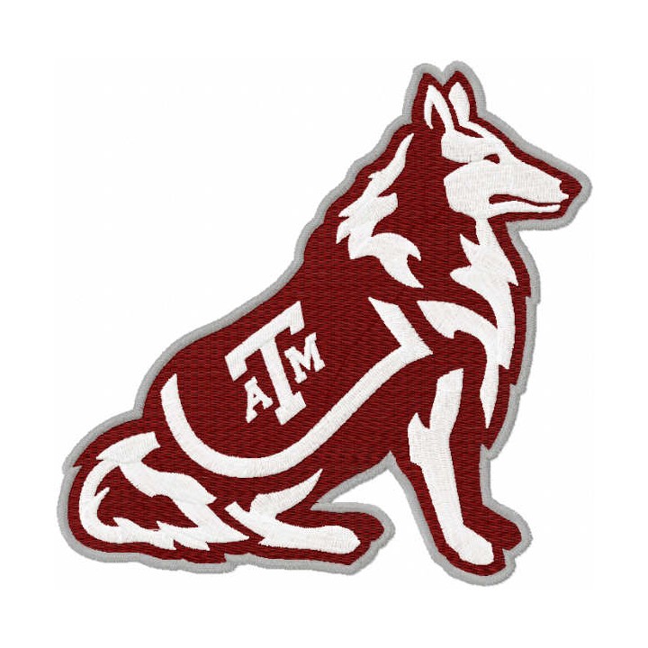 Texas A&M Aggies Mascot Logo embroidery design