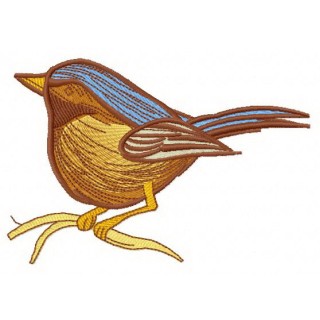 Eurasian blue tit 6 embroidery design - Embroidery Design