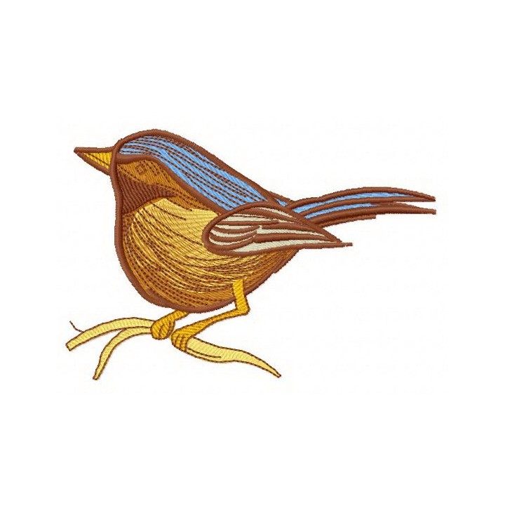 Eurasian blue tit 6 embroidery design - Embroidery Design