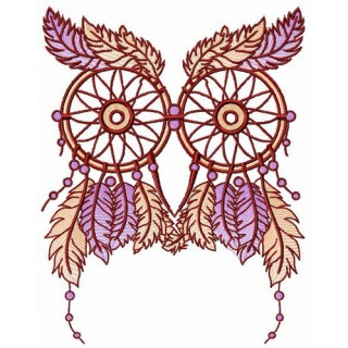 Owl eyes embroidery design - Embroidery Design