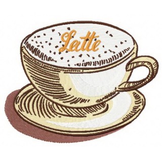 Latte 2 embroidery design - Embroidery Design
