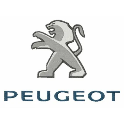 Peugeot Logo Embroidery Design - Automotive Stitching