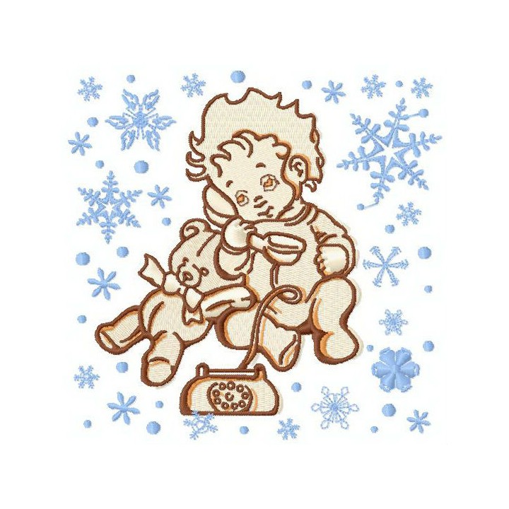 Baby's call 2 embroidery design - Embroidery Design