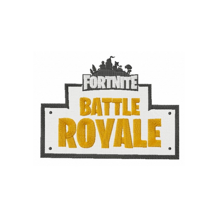 Fortnite Battle Royale logo embroidery design - Embroidery Design