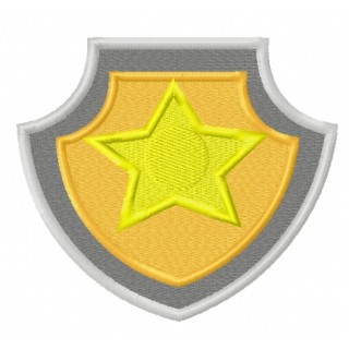 Paw Patrol shield 6 embroidery design - Embroidery Design