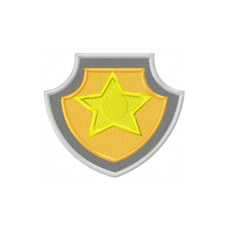 Paw Patrol shield 6 embroidery design - Embroidery Design