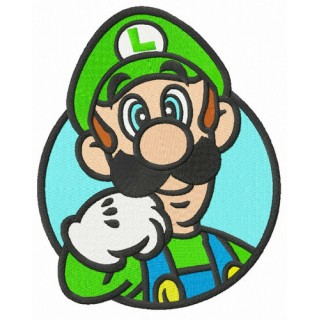 Nintendo Luigi embroidery design - Embroidery Design