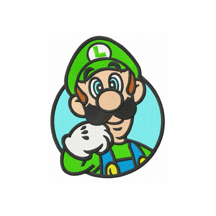 Nintendo Luigi embroidery design - Embroidery Design