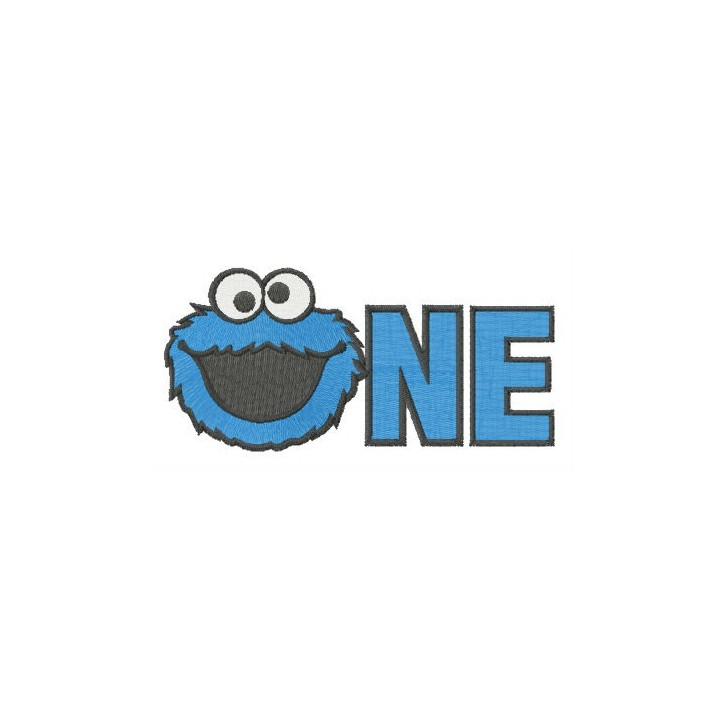Cookie Monster NE embroidery design - Embroidery Design