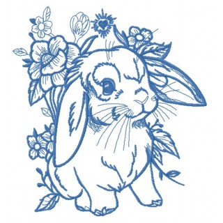 Lop-eared bunny 9 embroidery design - Embroidery Design