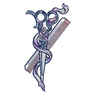 Barber's set embroidery design - Embroidery Design