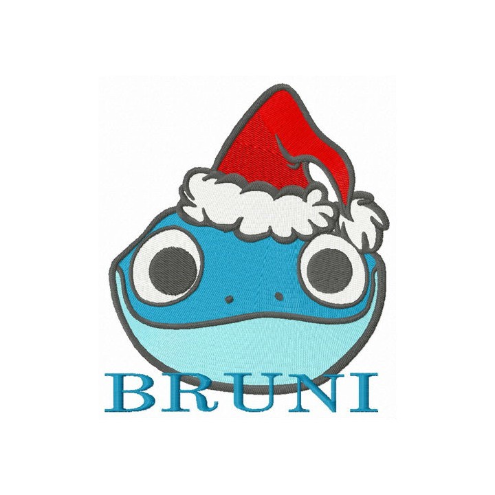 Bruni in Santa hat embroidery design - Embroidery Design