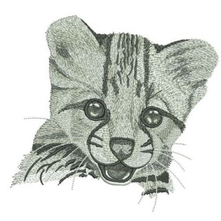 Young cheetah portrait embroidery design - Embroidery Design