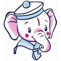 Elephant boy embroidery design featuring a young child with a playful elephant motif