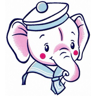 Elephant boy embroidery design - Embroidery Design