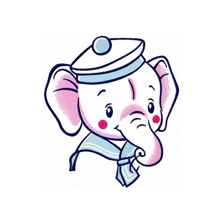 Elephant boy embroidery design - Embroidery Design