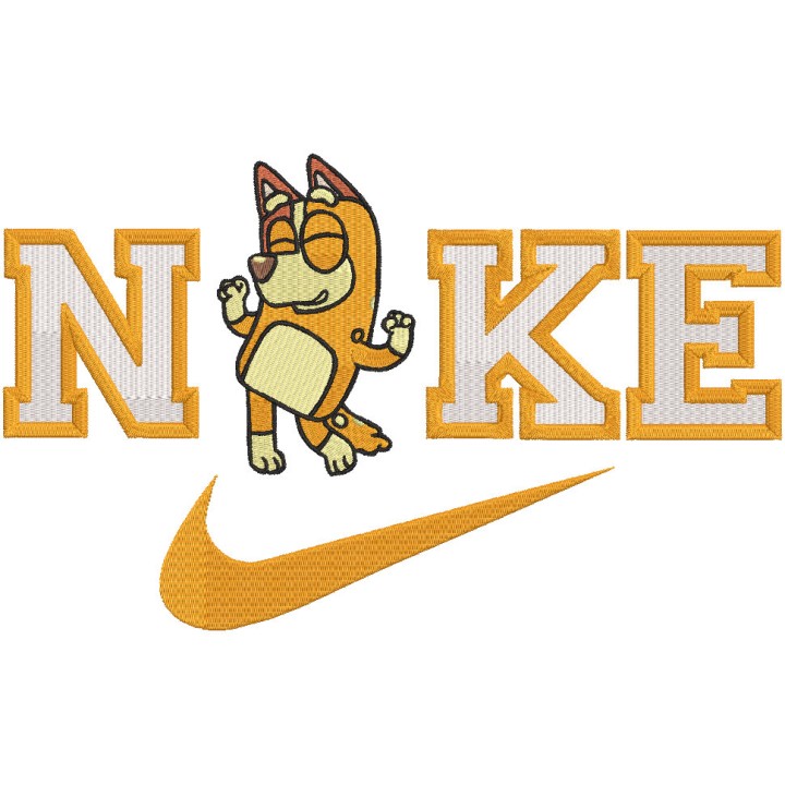 Nike Bluey Bingo logo embroidery design - Embroidery Design
