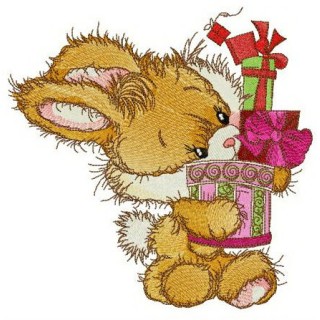Bunny's best birthday embroidery design - Embroidery Design
